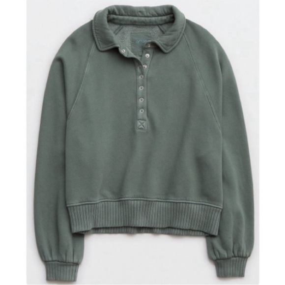 Aerie Quarter Snap Sweatshirt - Picture 6 of 7